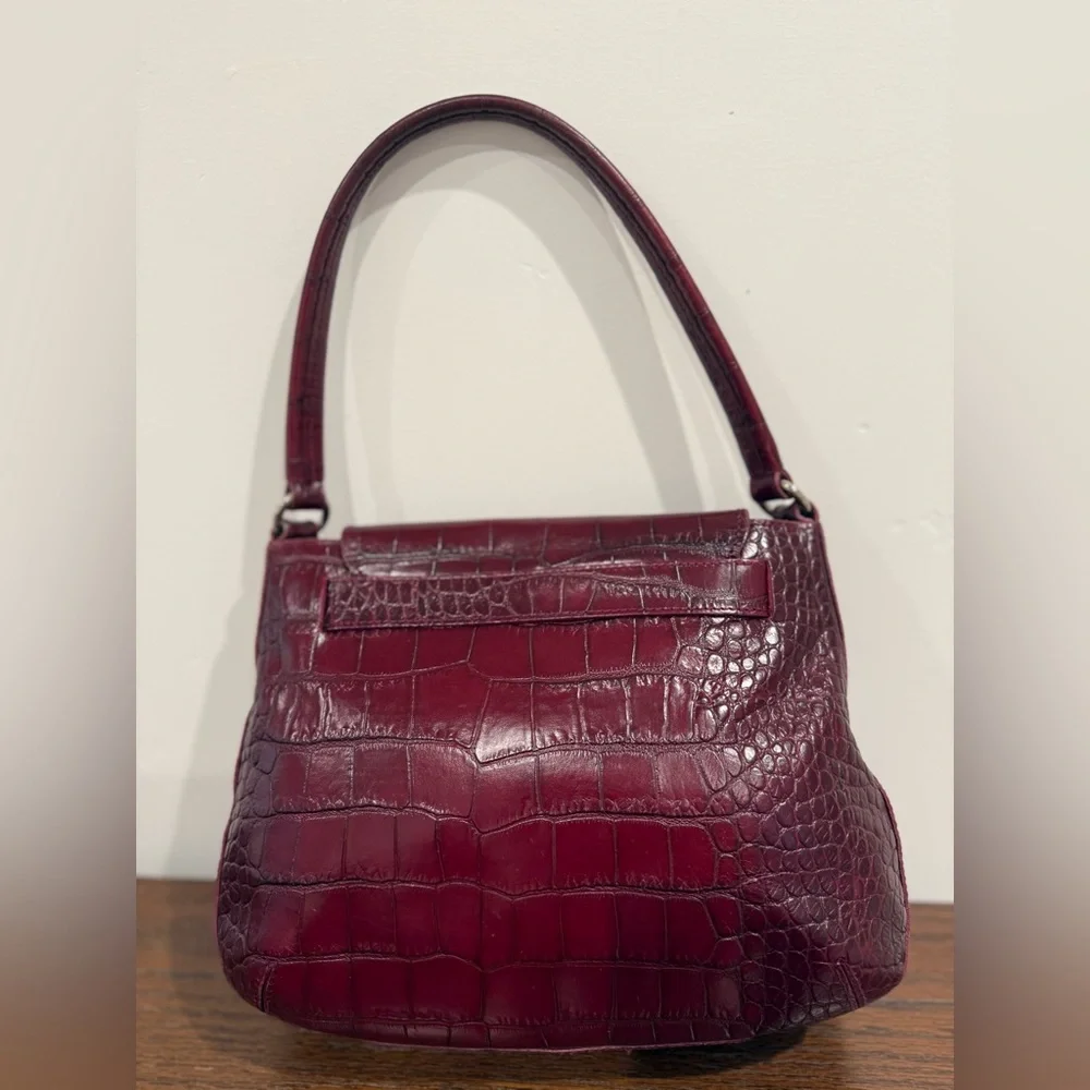 Furla Greta embossed croc handbag shoulder bag - Picture 11 of 13